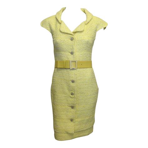 chanel yellow dress|designer dresses for less Chanel.